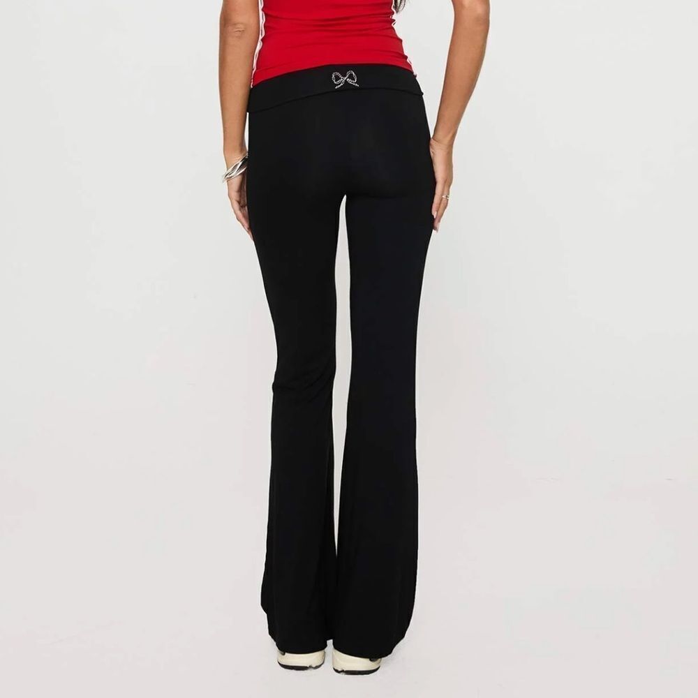 PRINCESS POLLY - Cherize Ribbon Stitch Pant Black